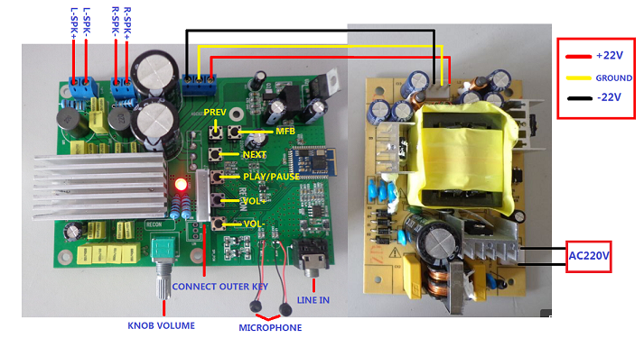 80W bluetooth HIFI amplifier support APTX