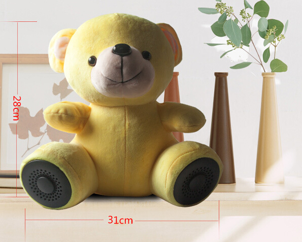 Ghristmas Gift Plush Toy Cartoon Bear Multi-functional Bluetooth Wireless Speaker