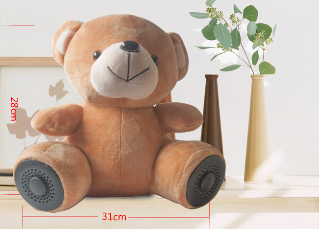 Christmas Gift Plush Toy Cartoon Bear Multi-functional Bluetooth Wireless Speaker