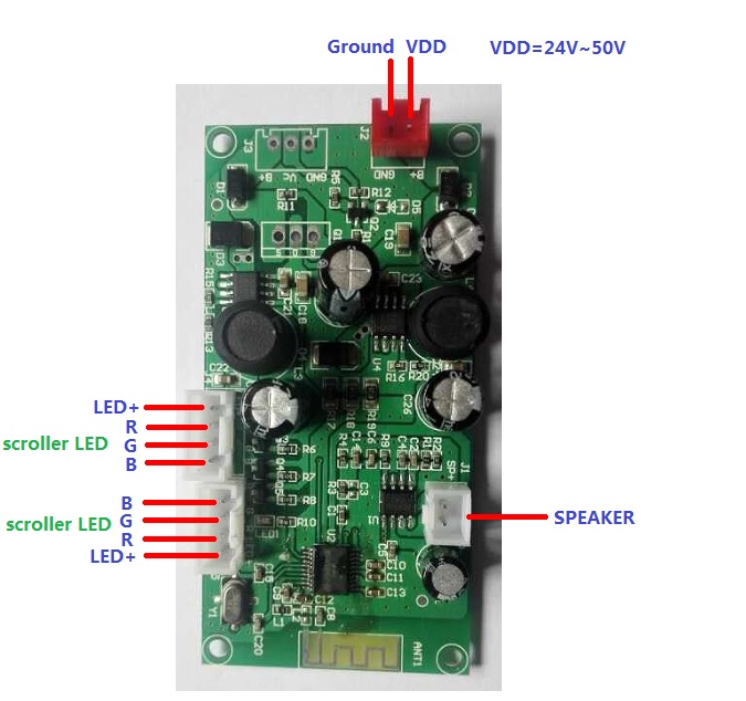 bluetooth 3W mono amplifier board for 2 wheels self balancing scooter