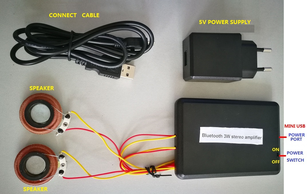 5V bluetooth system with exciter for home cabinet