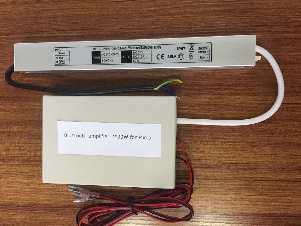 ultra thin bluetooth amplifier 2*30W for mirror cabinet