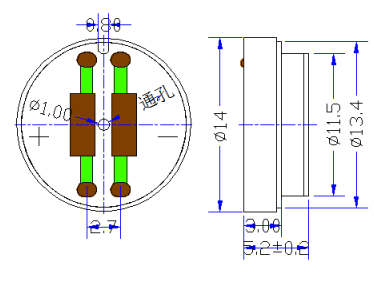 8ohm 1W bone conduction transducer RC-BC70